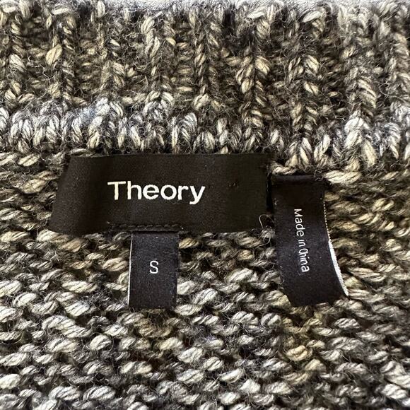 THEORY Womens Sweater Small Gray Slouchy Parkland Pullover Wool Blend Casual - Picture 7 of 12